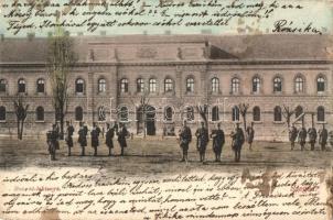 1908 Szeged, Honvéd laktanya, katonák, Divald Károly 857. sz. (EK)