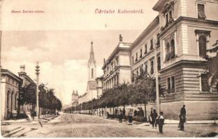 1907 Kalocsa, Szent István utca, Kir. Törvényszék, templom. Kiadja Csicsáky János (EK)