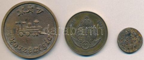 3db-os MÁV és HÉV plakett és zseton tétel, közte 1996. "Magyar Vasút - 150 éve Európában" ...