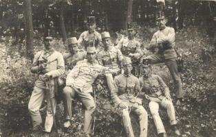 Osztrák-magyar katonatisztek csoportképe / Austro-Hungarian K.u.K. soldiers, with officers, military group photo (EK)