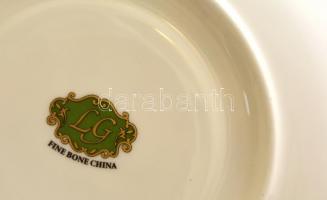 LG fine bone china olasz porcelán teáskészlet két személyre, eredeti, dekoratív díszdobozban