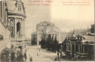 Fiume, Rijeka; Piazza Ürmény, Teatro Comunale / square, theatre