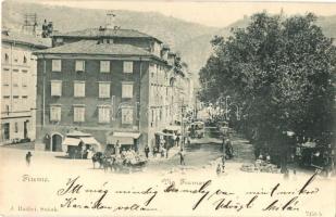 1900 Fiume, Rijeka; Via Fiumara / street (EK)