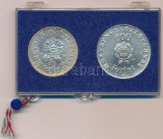 1973. 50Ft Ag + 100Ft Ag "Petőfi" pár eredetileg plombált, sérült MNB plasztiktokban T:BU ...