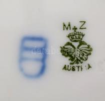 4 db csehszlovák Alt.Wien jelzésű porcelán teás csésze, aljjal. Matricás, jelzett, hibátlan