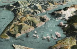 Das Dardanellengebiet / Első világháborús haditengerészet domborzati térkép a Dardanellákról / WWI K.u.K. Kriegsmarine map from the Dardanelles