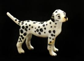 Metzler & Ortloff dalmata kutya figura, kézzel festett, jelzett, farkán restaurált m: 4 cm