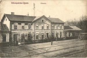 Budapest XV. Rákospalota-Újpest, Vasútállomás. Kiadja Biró József + Jóbarát Asztaltársaság Rákospalota (szakadás / tear)