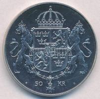 Svédország 1976. 50K Ag "XVI. Károly Gusztáv és Szilvia esküvője" T:1-
Sweden 1976. 50 Kr...