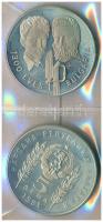 1981. 100Ft Cu-Ni + 5L Cu-Ni "Bulgária 1300 éves" magyar-bolgár közös kiadás, eredeti tokb...