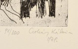 Csohány Kálmán (1925-1980): Bajor emlékek. Rézkarc, papír, jelzett, 20×15 cm