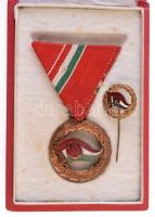 ~1970-1980. "Előre - Kiváló Úttörővezető" zománcozott kitüntetés mellszalagon, miniatűr ki...