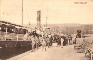 1911 Crikvenica, Cirkvenica; felszállás a hajóra / take-off to the steamship (EK)