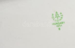 Szob feliratos Hollóházi porcelán retró süteményes készlet