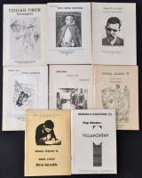 1979-2001 Csepel Művek Munkásotthona Olvasó Munkás Klub 9 db.+ Első és második festészeti biennálé. Csepel, Iskola Galéria 2 db kiállítási katalógusa, 1988-1990. + Csepel Galéria Egyesület kiállítási katalógusa, 2001.