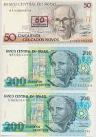 7db-os vegyes brazil bankjegy tétel T:I,I-
7pcs of various Brazilian banknotes C:UNC,AU