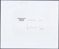 1983 Jankovszky György(1946-): New York, World Trade Center, feliratozva, aláírt, pecséttel jelzett,...