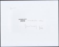 1983 Jankovszky György(1946-): New York, autók, feliratozva, aláírt, pecséttel jelzett, kartonra kas...