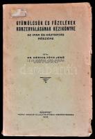 Dr. Hérics-Tóth Jenő: Gyümölcsök és főzelékek konzerválásának kézikönyve. Bp., 1926, Pátria, 308 p. Kiadói papírkötésben, a borító kissé foltos, a borító széleken kis szakadásokkal, egyébként jó állapotban.