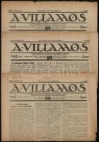 1931 A villamos, a magyarországi villamos- és helyiérdekű vasutak alkalmazottainak érdekeit képviselő szaklap három lapszáma, érdekes írásokkal