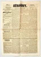 1864 a Sürgöny napilap 4. évf. 204. lapszáma, érdekes írásokkal