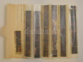 cca 1940-1980 Cipősdoboznyi fotónegatív magyar és külföldi városokról, eseményekről, többnyire felir...