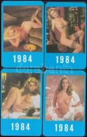 1984 10 erotikus, hölgyeket ábrázoló kártyanaptár sorozat