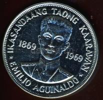 Fülöp-szigetek 1969. 1P Ag "100 éve született Aguinaldo" T:PL