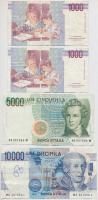 Olaszország 1984. 10.000L + 1985. 5000L + 1990. 1000L (2x) T:III Italy 1984. 10.000 Lire + 1985. 5000 Lire + 1990. 1000 Lire (2x) C:F