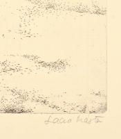 Lacza Márta (1946- ): Akt. Rézkarc, papír, jelzett, 19×24 cm