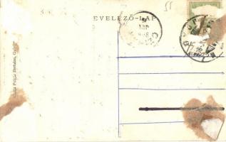 Győr, Megyeház utca, Polgár B. papírkereskedése, az Első Leánykiházasítási Egylet irodája, üzletek. ...