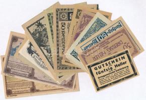 Ausztria 1920-1921. 30db-os papír szükségpénz tétel T:I,I- Austria 1920-1921. 30pcs of paper necessity notes C:UNC,AU