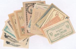 Ausztria 1920-1921. 30db-os papír szükségpénz tétel T:I,I- Austria 1920-1921. 30pcs of paper necessi...