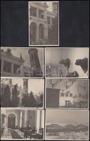 1947 A Radványi Kastélyszálló ábrázoló 9 db fotó, 5,5×8 cm + egy prospektus a szállóról