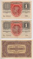 1916-1923. 6db-os vegyes korona bankjegy tétel T:III