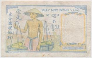 Francia Indokína 1946. 1P T:III 
French Indo-China 1946. 1 Piastre C:F 
Krause 54.e