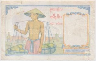 Francia Indokína / Kambodzsa, Laosz és Vietnam 1953. 1P T:III szakadás 
French Indo-China / Cambodi...