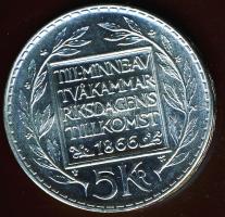 Svédország 1966. 5K Ag "100 éves az Alkotmány megújítása" T:2