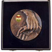 1985. "1945-1985 / MN (Magyar Néphadsereg) Központi Katonai Kórház" plakett, zománcozott c...