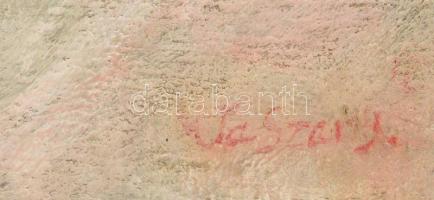 Olvashatatlan jelzéssel: Három ülő akt, olaj, karton, 28×36 cm