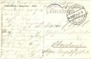 Nagyszeben, Hermannstadt, Sibiu; K.u.K. Garnisonsspital / Cs. és kir. helyőrségi kórház, hadikórház....