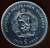 Bulgária 1970. 5L Ag "120 éve született Vazov" T:2
