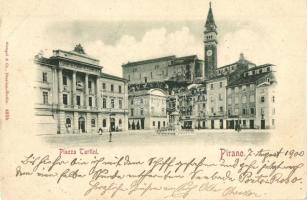 1900 Piran, Pirano; Piazza Tartini / square