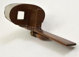 Régi fa sztereókép néző, hiányosan 32x18 cm / Vintage stereoscope