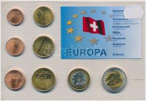 Svájc 2003. 1c-2E (8xklf) Euró próbaveret sor, sérülékeny fóliatokban T:1
Switzerland 2003. 1 Cent ...