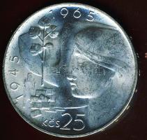 Csehszlovákia 1965. 25K Ag "Felszabadulás 20. évfordulója" T:2