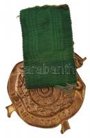 ~1920-1930. "Buda Lövész Egylet" zománcozott, aranyozott jelvény szalaggal (55x42mm) T:2 k...