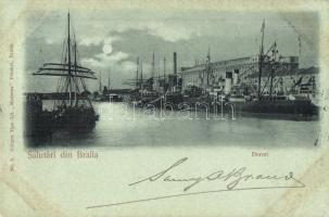 1899 Braila, Docuri / port with ships