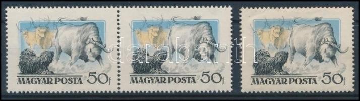 1956 Magyar kutyafajták 50f pár, színelcsúszás miatt az ökör farka kilóg a keretből + támpéldány