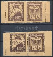 1942 B.N.V. Bélyeggyűjtési propaganda bélyeg 2 párban, elfogazva